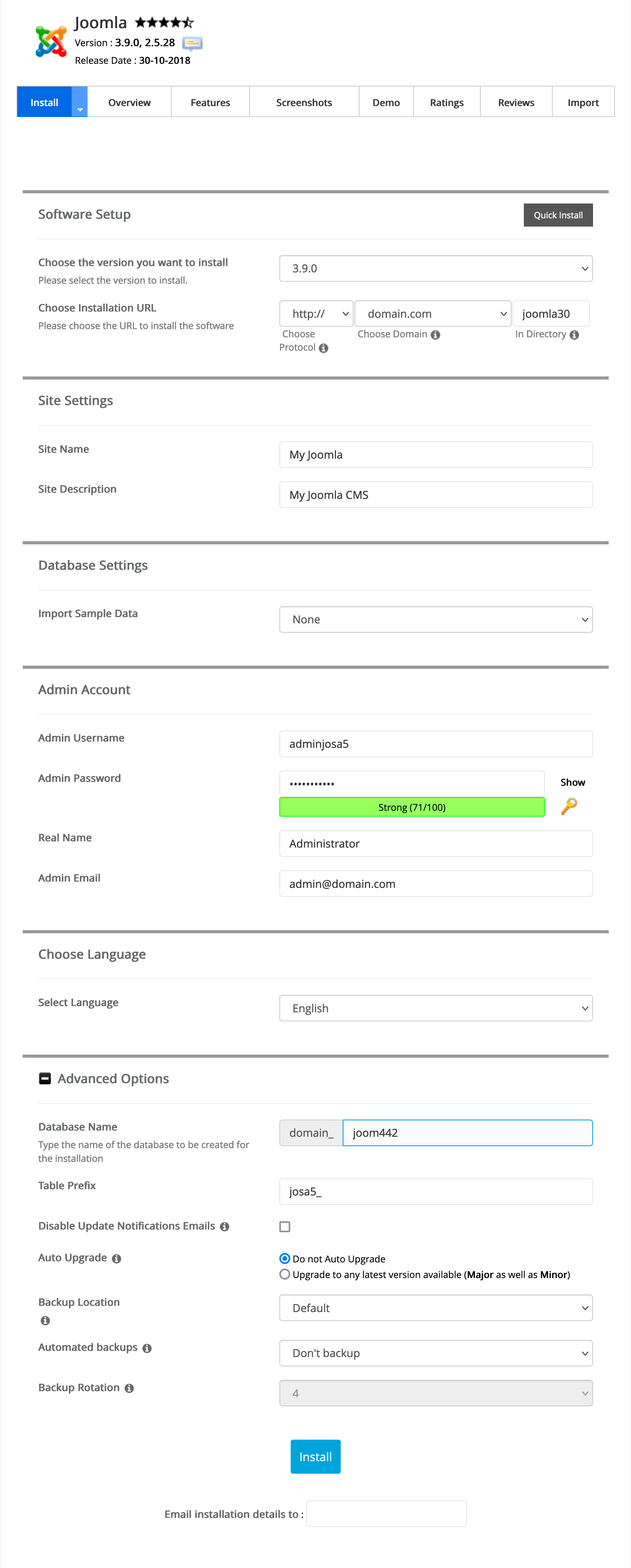 en-cpanel-softaculous-joomla-config.png
