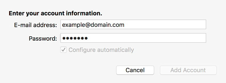 Mac : Oultook 2011 - Account Information