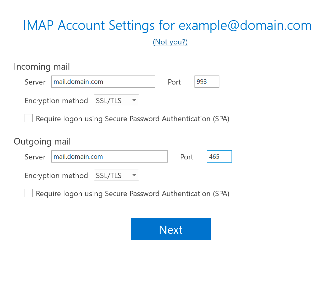 Windows : Outlook 2016 - Account Settings