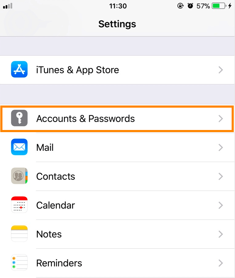 iPhone : iOS 11 - Settings