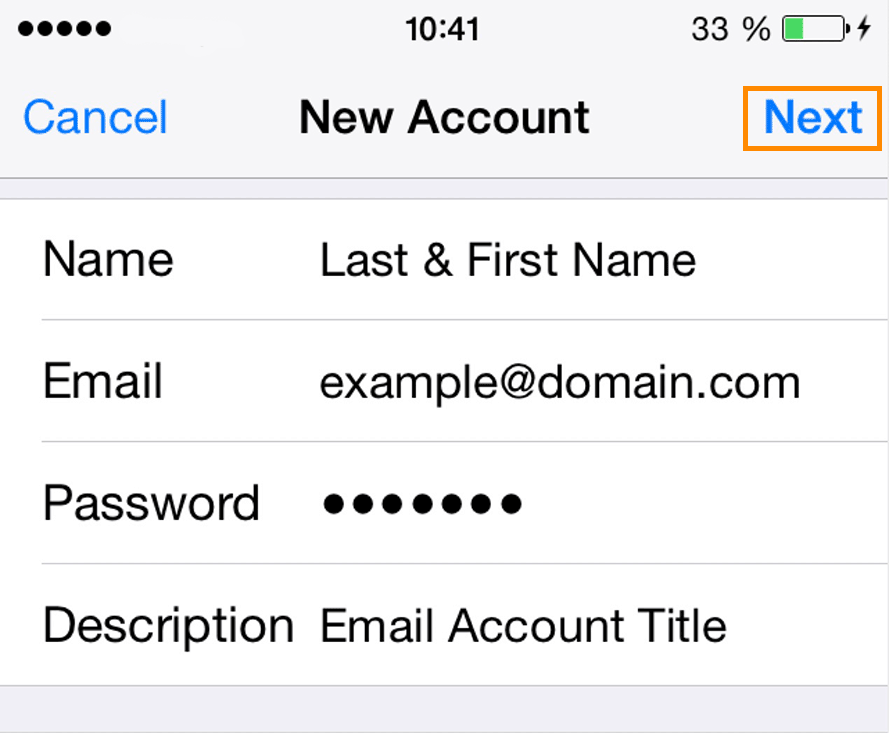 iPhone : iOS 7 - Account Information