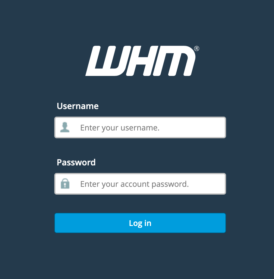 WHM : Login