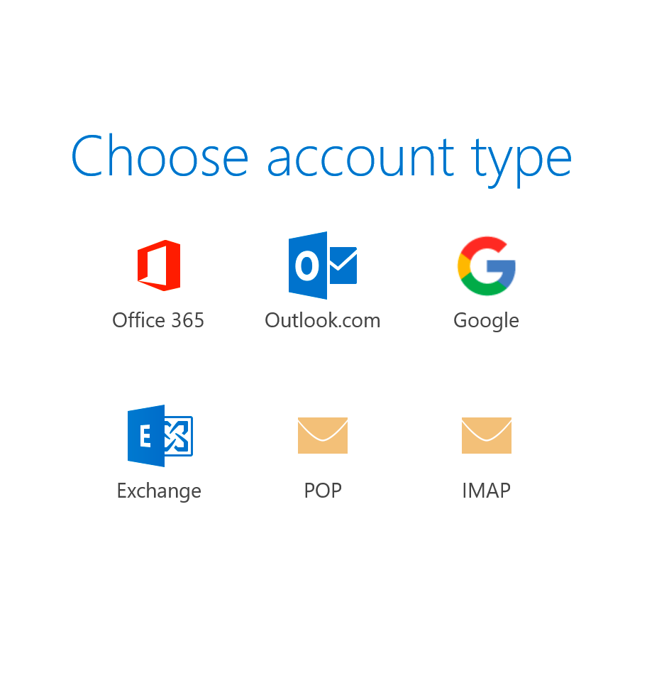 Windows : Outlook 2016 - Account Type