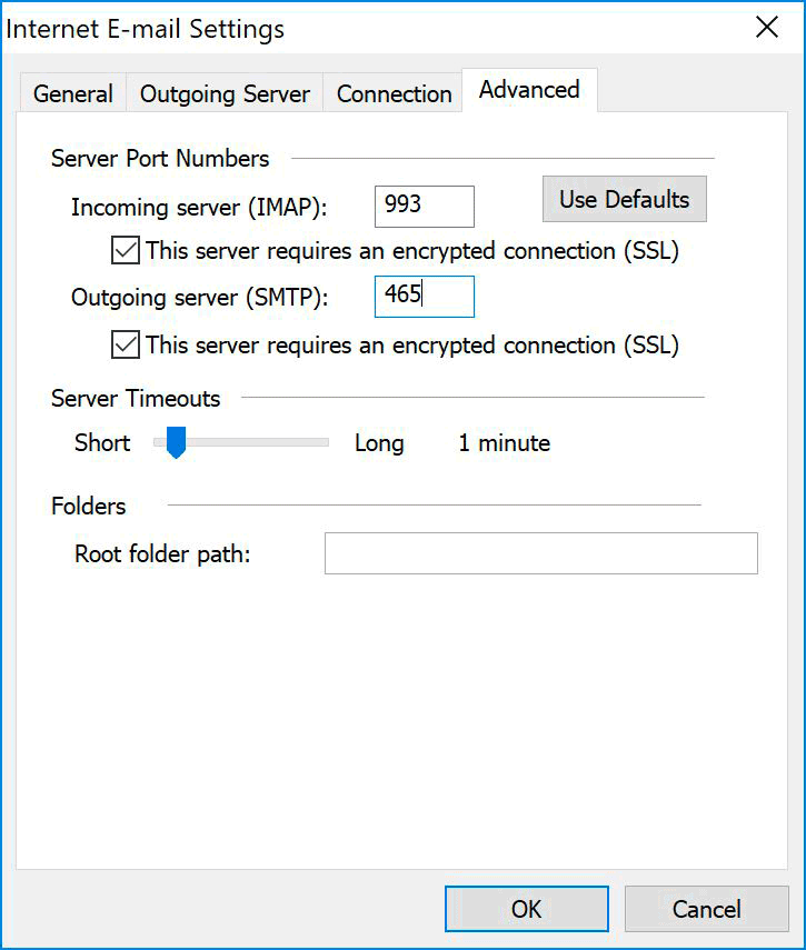 Windows : Outlook 2003 - Advanced Settings