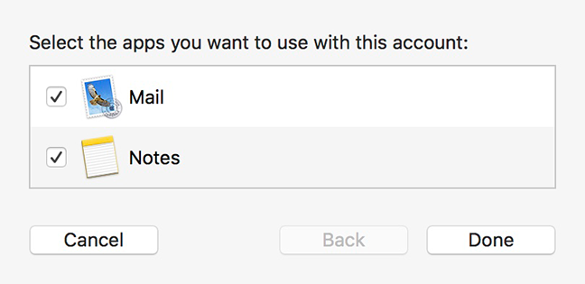 MacOS Mail : Account set up completed