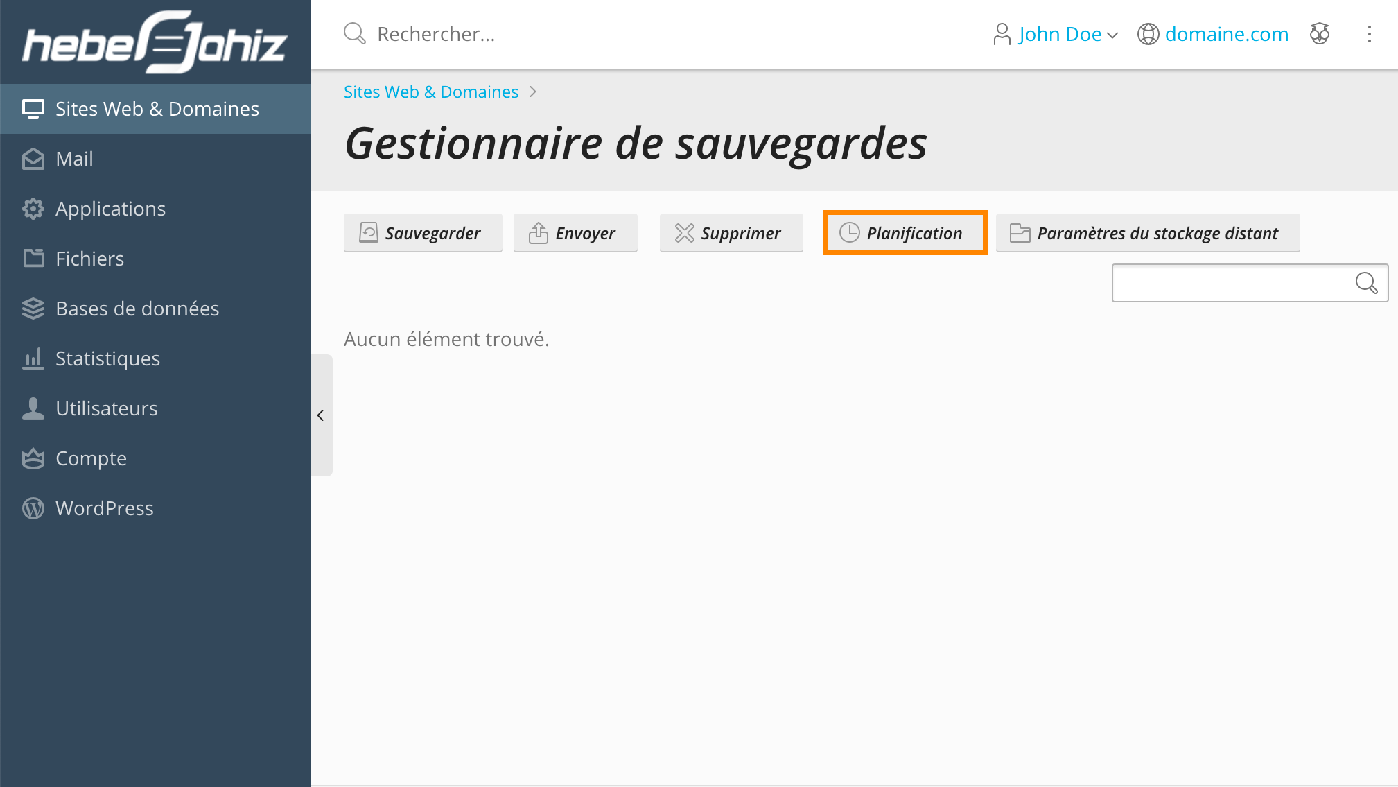 Plesk : Planifier des sauvegardes automatiques