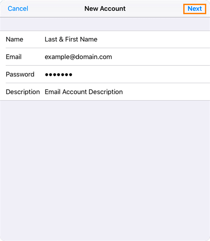 iPad : Account Information