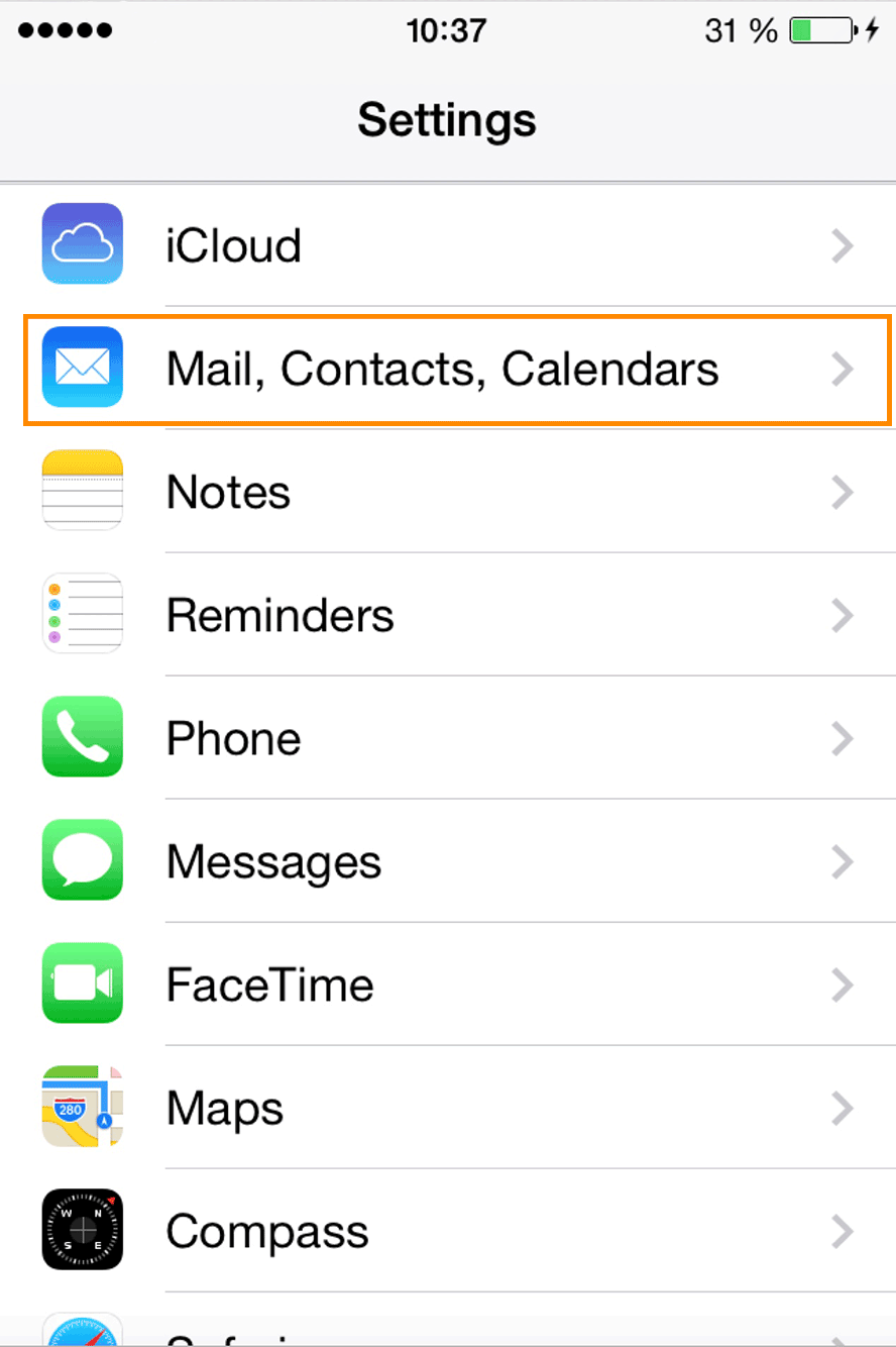 iPhone : iOS 7 - Settings