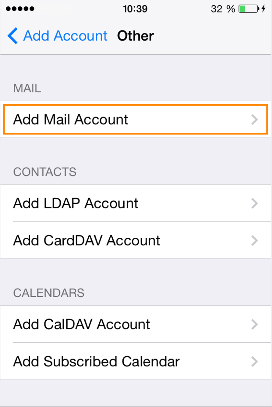 iPhone : iOS 7 - Add E-mail Account