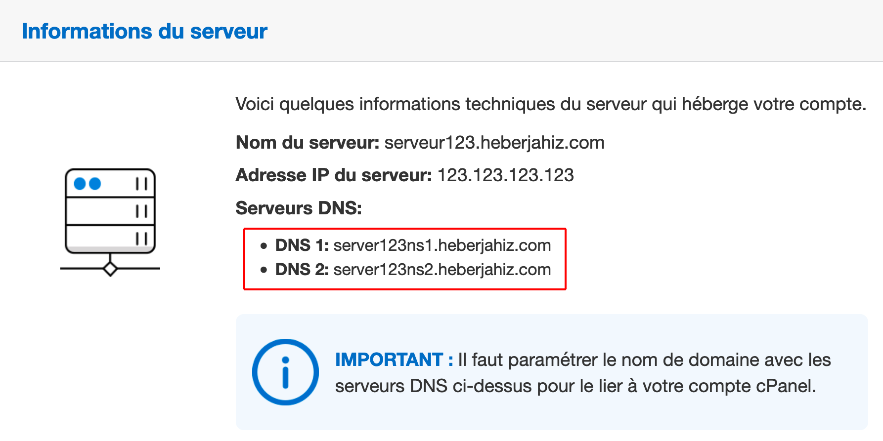 Informations DNS