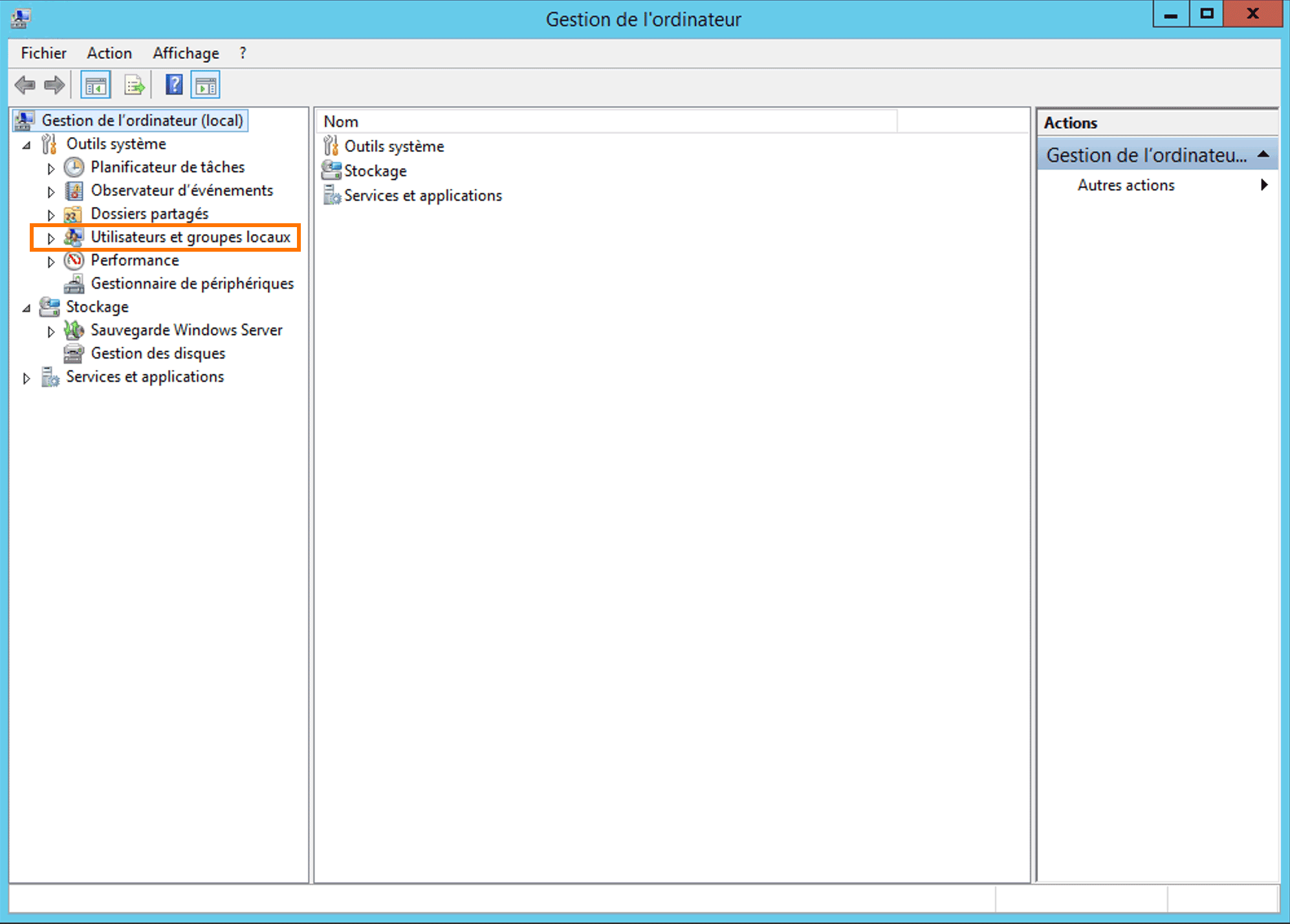 Windows Server : Utilisateurx et gropes locaux