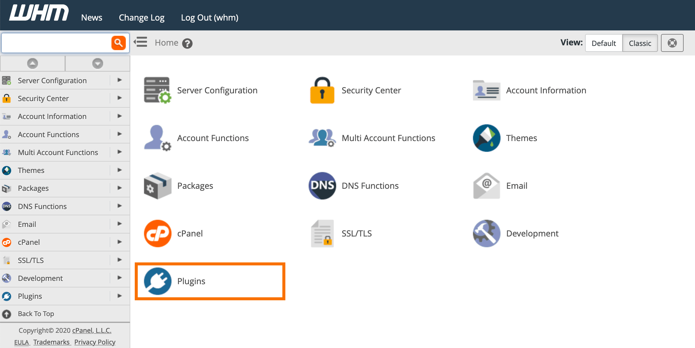 plugins cpanel whm