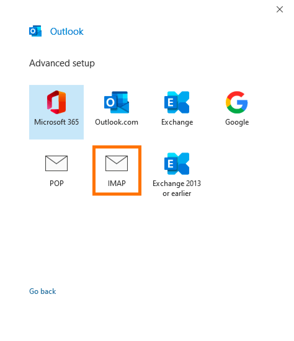 Windows : Outlook 365 - Account Type