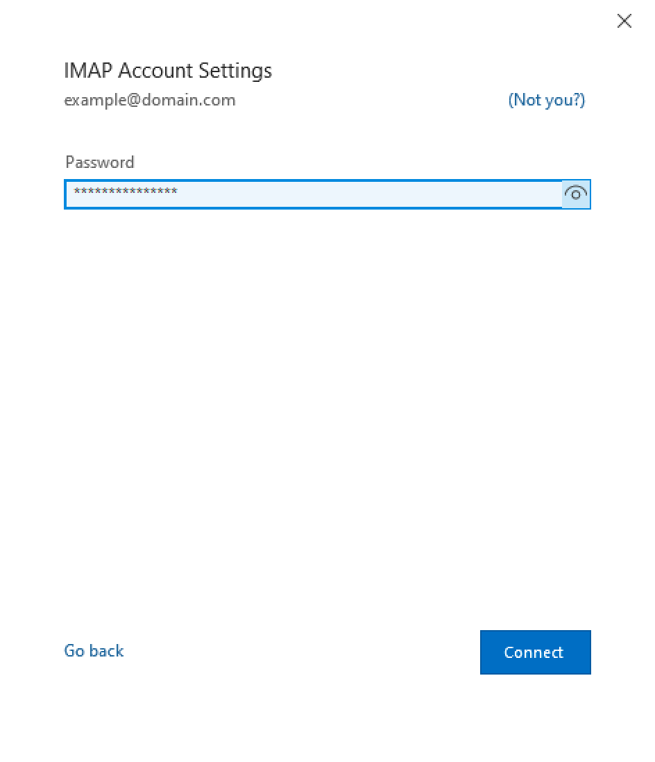 Windows : Outlook 365 - Account Password